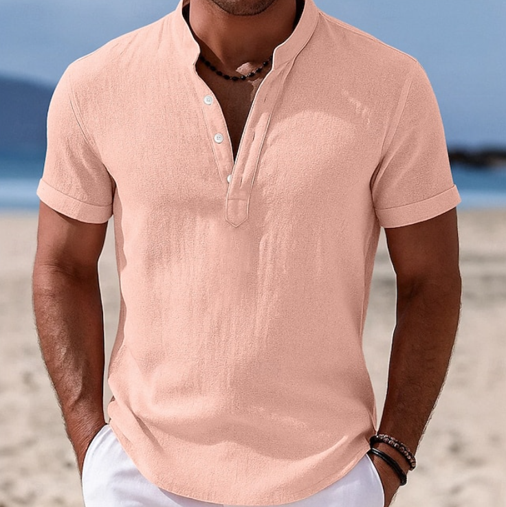 LOGAN™ – Summer Button-Up Short Sleeve Shirt
