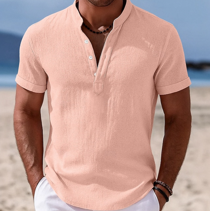 LOGAN™ – Summer Button-Up Short Sleeve Shirt