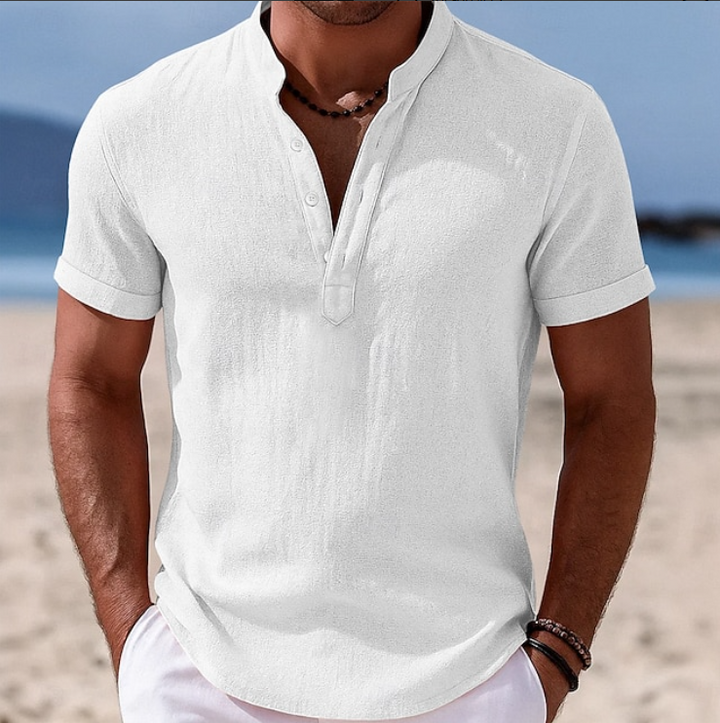LOGAN™ – Summer Button-Up Short Sleeve Shirt