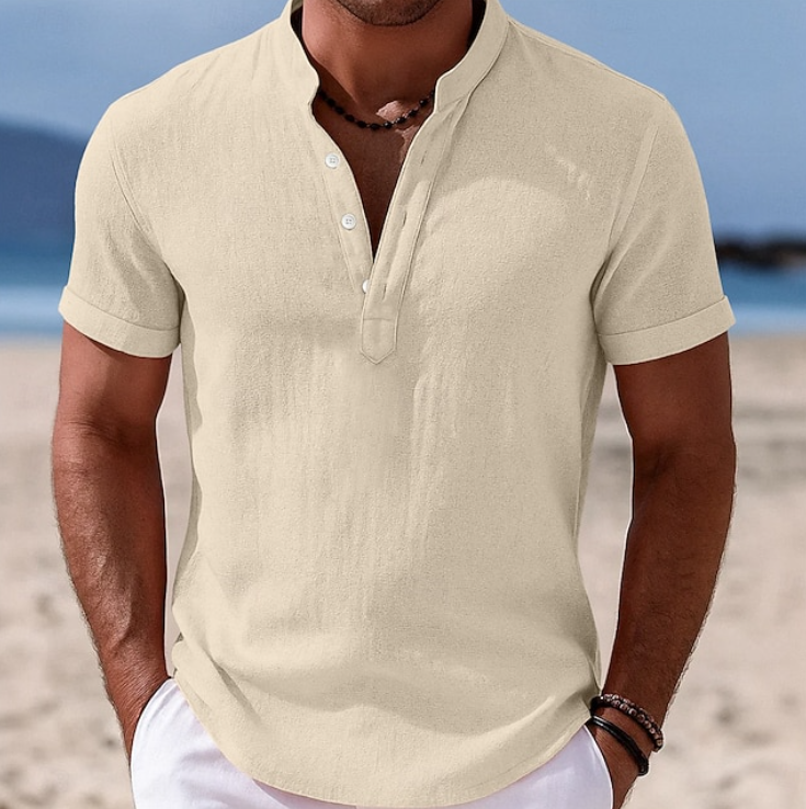 LOGAN™ – Summer Button-Up Short Sleeve Shirt