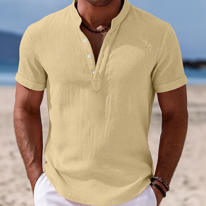 LOGAN™ – Summer Button-Up Short Sleeve Shirt
