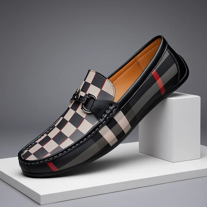 CARVETTI™ – Plaid Leather Loafer