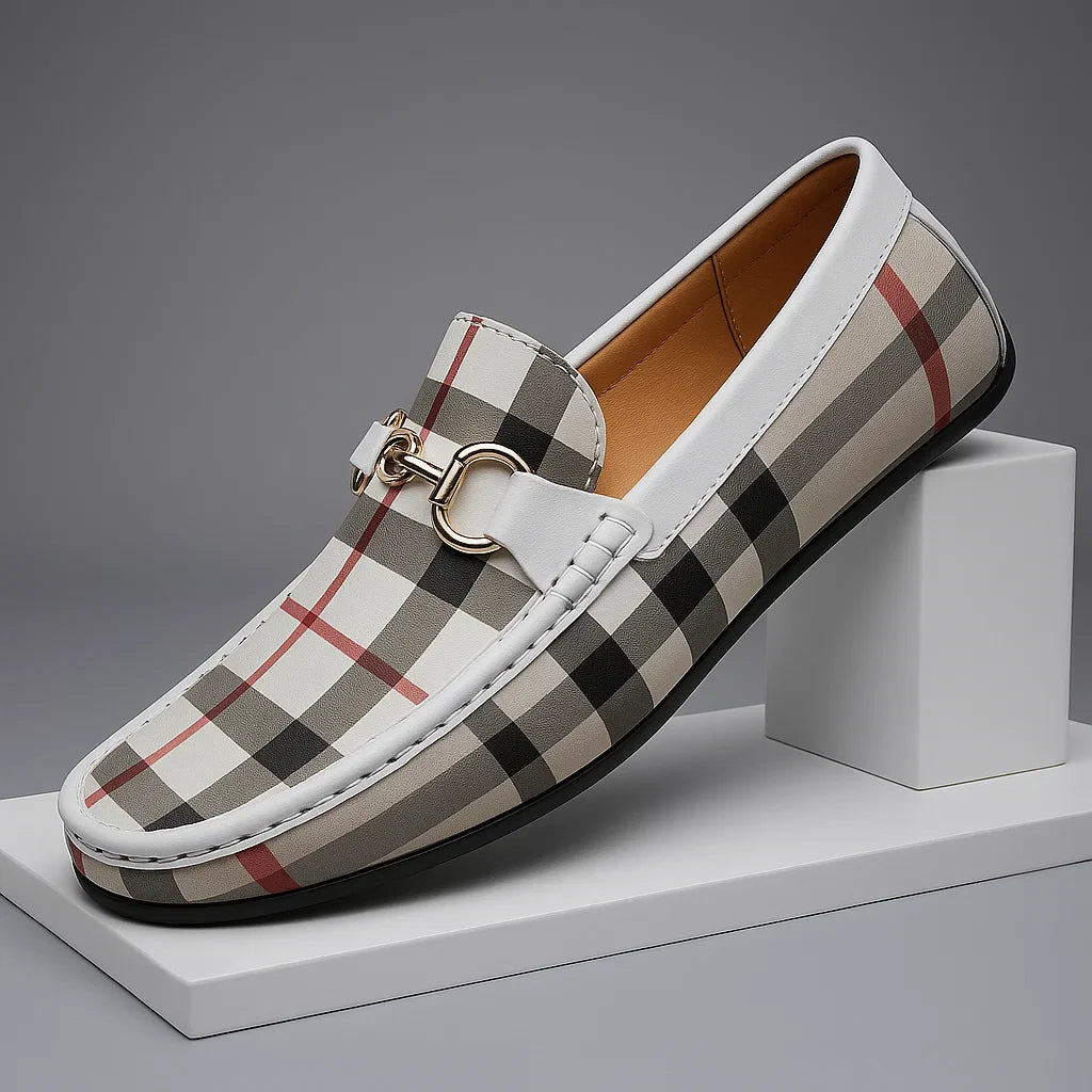 CARVETTI™ – Plaid Leather Loafer