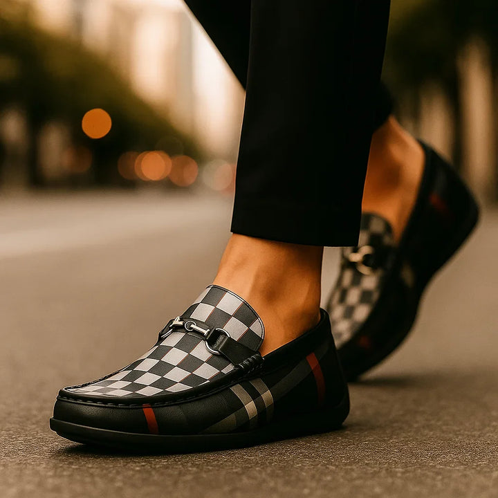 CARVETTI™ – Plaid Leather Loafer