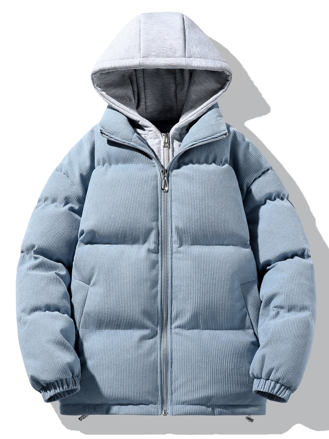 CORWIN™ – 2-in-1 Corduroy Zip Up Hooded Puffer Coat