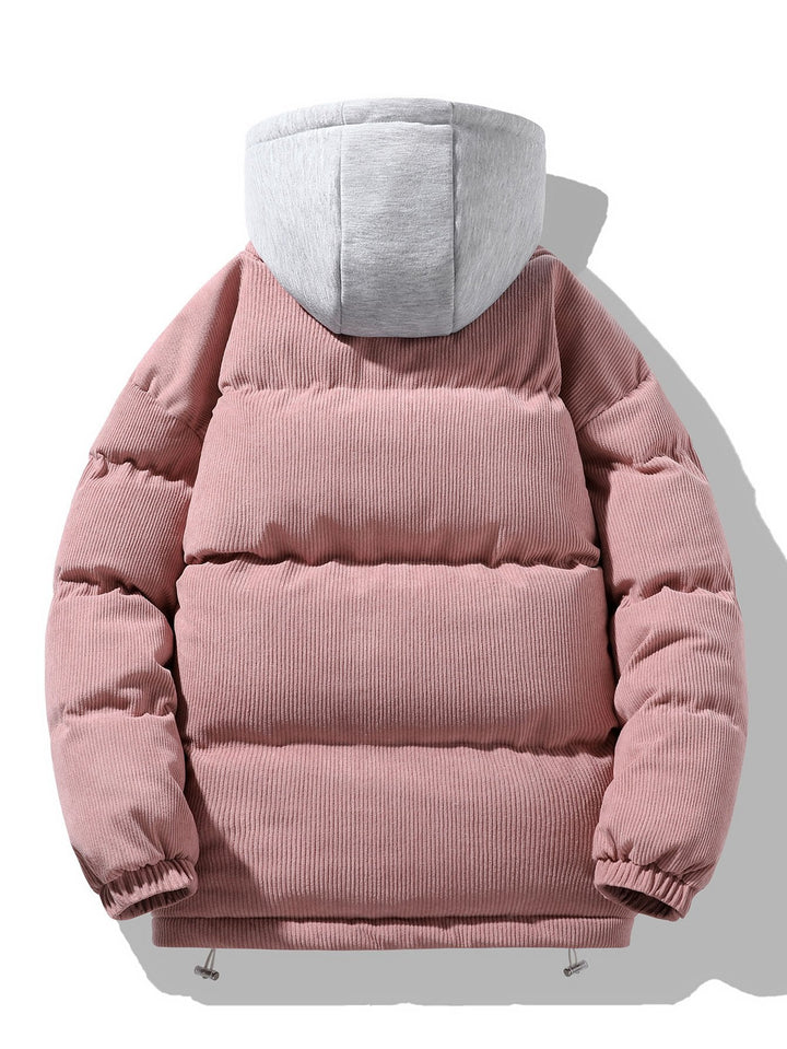 CORWIN™ – 2-in-1 Corduroy Zip Up Hooded Puffer Coat