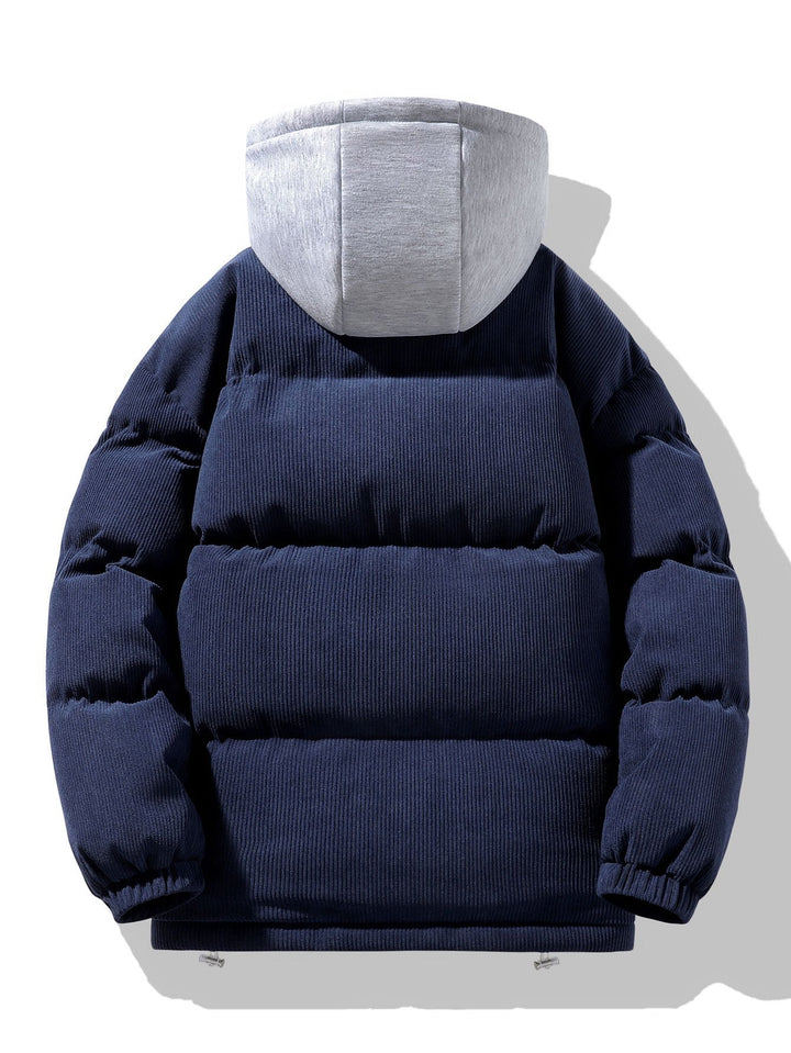 CORWIN™ – 2-in-1 Corduroy Zip Up Hooded Puffer Coat