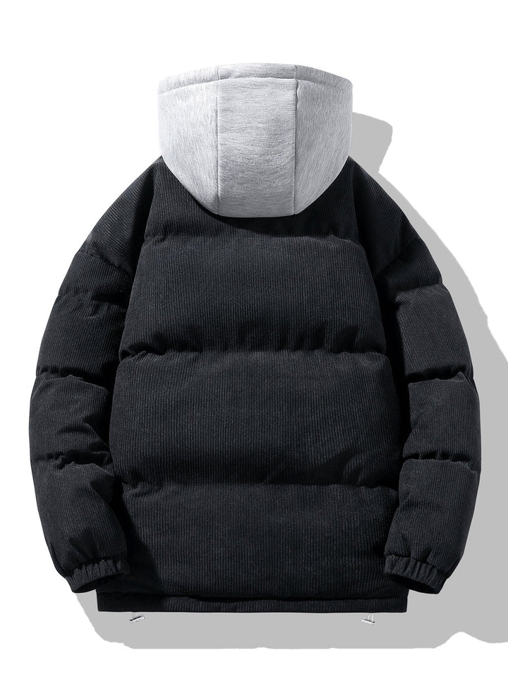 CORWIN™ – 2-in-1 Corduroy Zip Up Hooded Puffer Coat