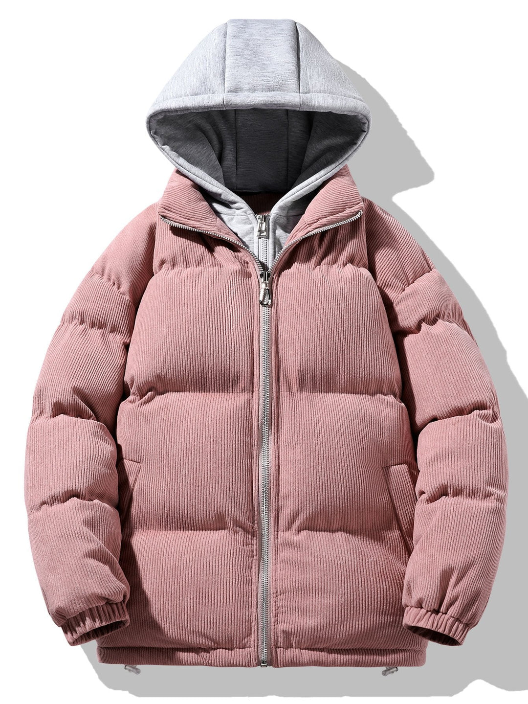 CORWIN™ – 2-in-1 Corduroy Zip Up Hooded Puffer Coat