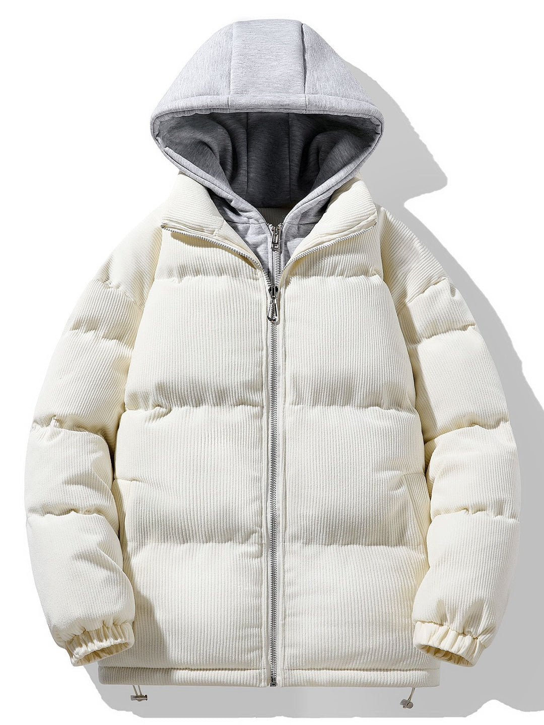 CORWIN™ – 2-in-1 Corduroy Zip Up Hooded Puffer Coat