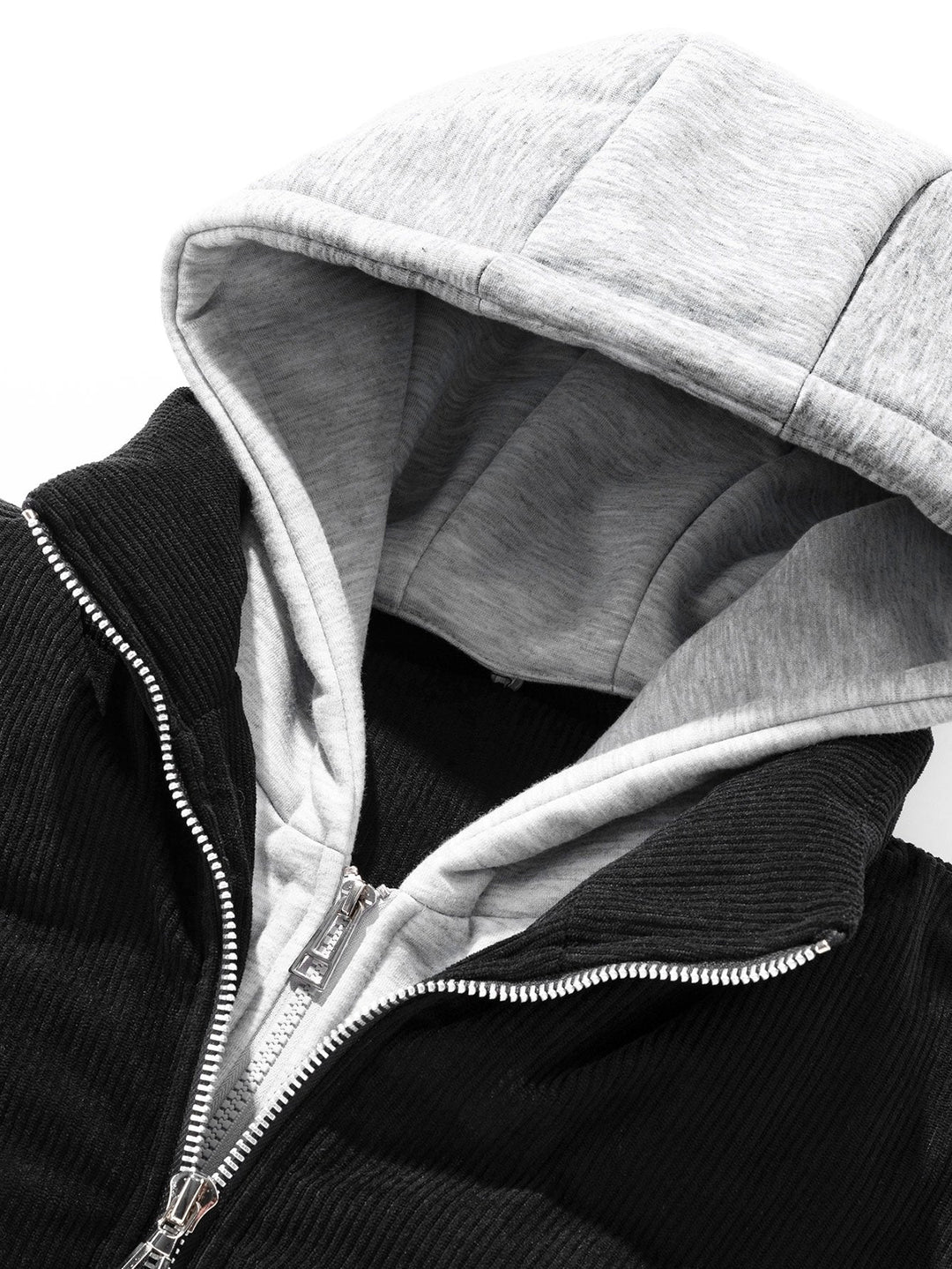 CORWIN™ – 2-in-1 Corduroy Zip Up Hooded Puffer Coat