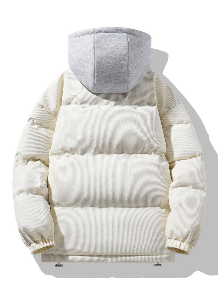 CORWIN™ – 2-in-1 Corduroy Zip Up Hooded Puffer Coat