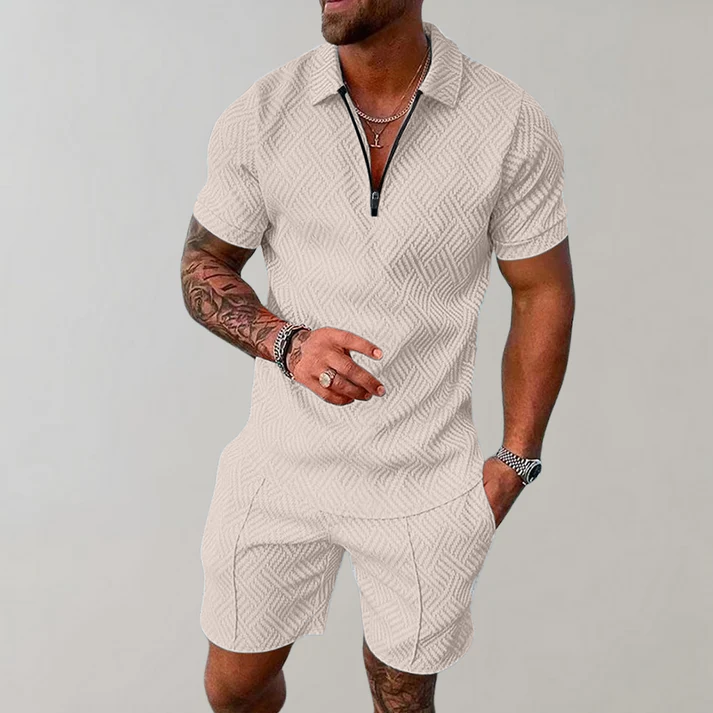 ASHTON™ – Stylish Casual Polo Shirt and Shorts Set