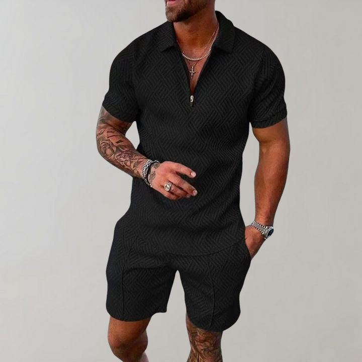 ASHTON™ – Stylish Casual Polo Shirt and Shorts Set