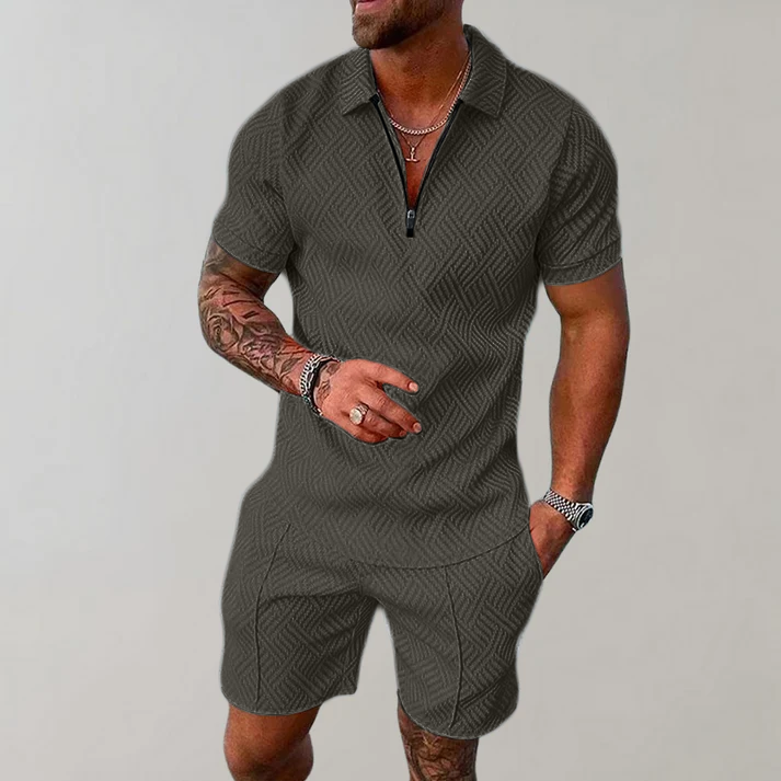 ASHTON™ – Stylish Casual Polo Shirt and Shorts Set