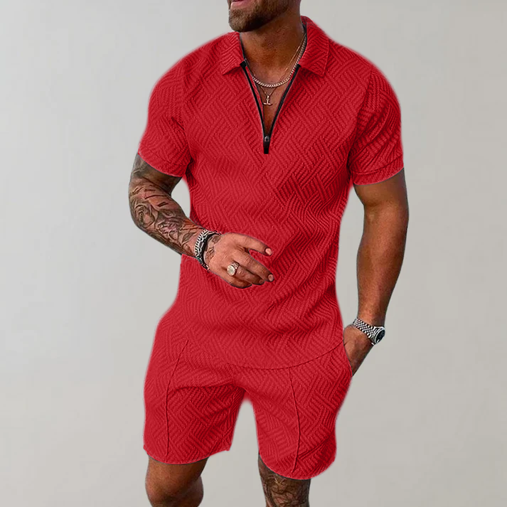 ASHTON™ – Stylish Casual Polo Shirt and Shorts Set
