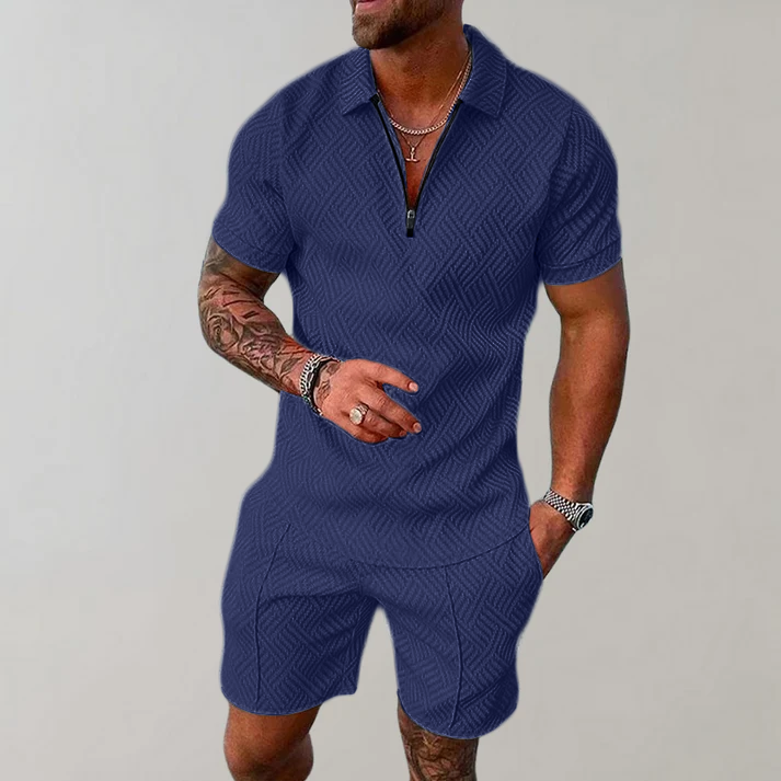 ASHTON™ – Stylish Casual Polo Shirt and Shorts Set
