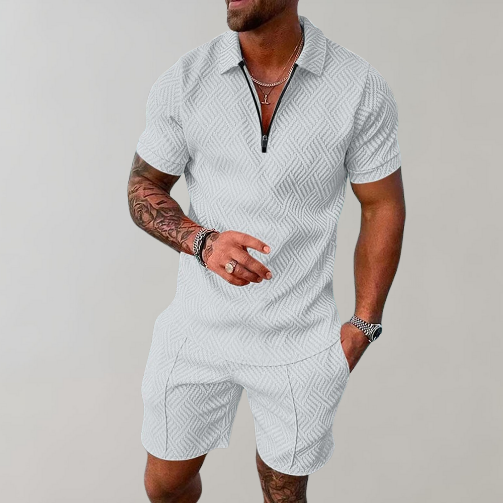 ASHTON™ – Stylish Casual Polo Shirt and Shorts Set